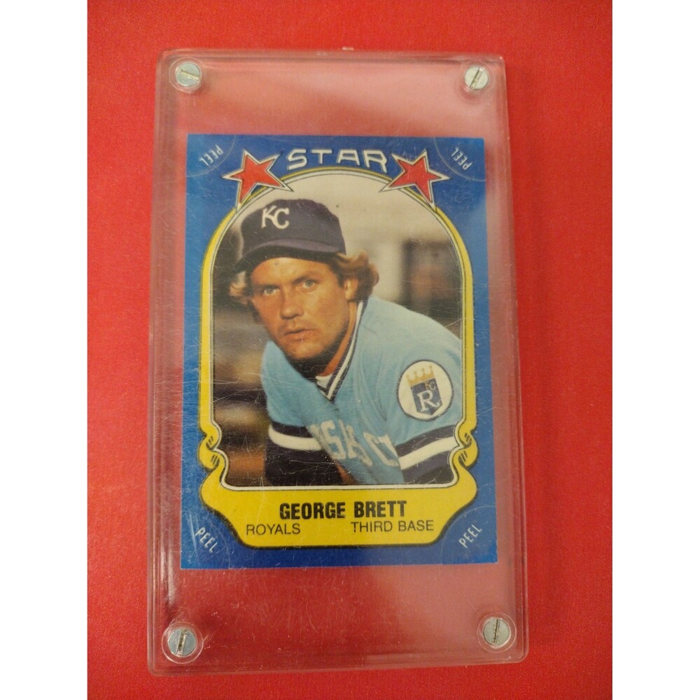 1981 FLEER STAR STICKER RARE GEORGE BRETT KANSAS CITY ROYALS HOF#43 NM